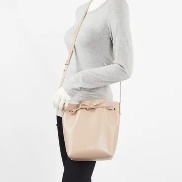 Mansur Gavriel Mini Bucket Bag Beige Leather - Picture 2 of 12